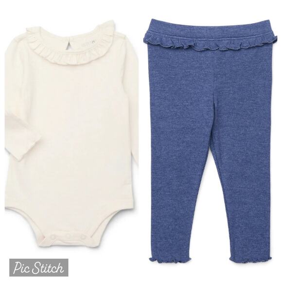 Virgo Baby Customizable Long Sleeve Bodysuit And Pants. Sizes 0-3 to 6 Months - Picture 5 of 5